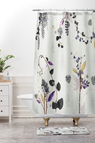 Iveta Abolina Woodland Dream Shower Curtain And Mat