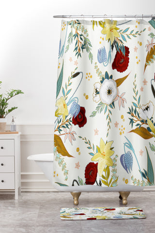 Iveta Abolina Zelda Shower Curtain And Mat