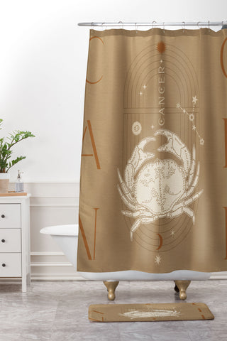 Iveta Abolina Zodiac Art Cancer Shower Curtain And Mat