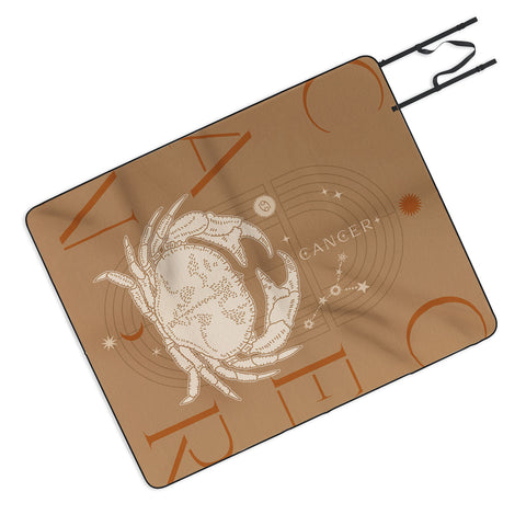 Iveta Abolina Zodiac Art Cancer Picnic Blanket