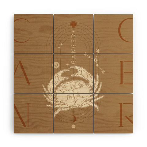 Iveta Abolina Zodiac Art Cancer Wood Wall Mural