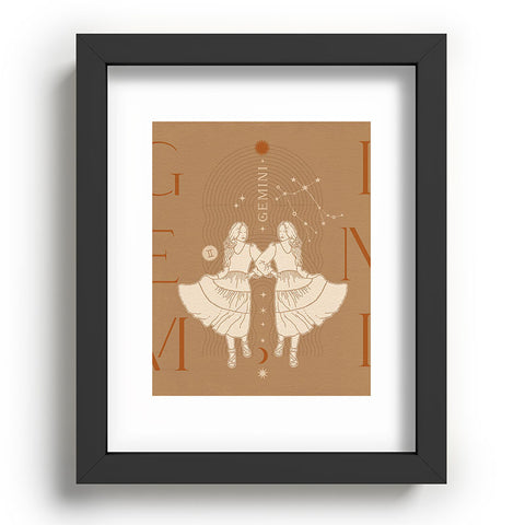 Iveta Abolina Zodiac Art Gemini Recessed Framing Rectangle