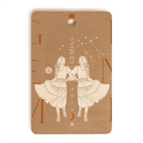 Iveta Abolina Zodiac Art Gemini Cutting Board Rectangle
