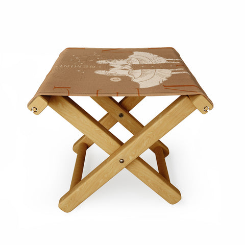 Iveta Abolina Zodiac Art Gemini Folding Stool
