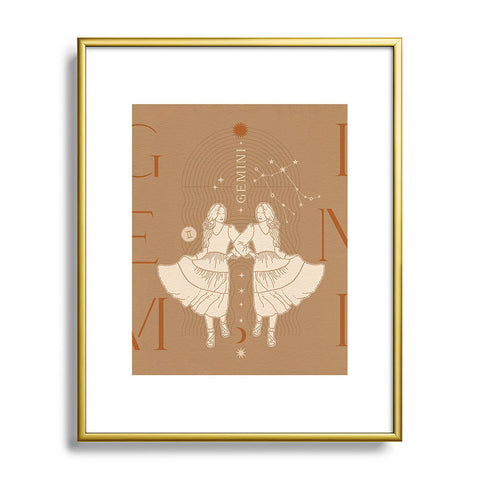 Iveta Abolina Zodiac Art Gemini Metal Framed Art Print