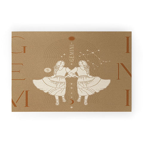 Iveta Abolina Zodiac Art Gemini Welcome Mat