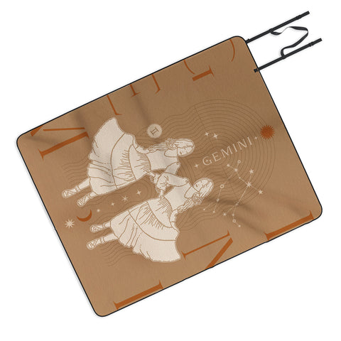 Iveta Abolina Zodiac Art Gemini Picnic Blanket