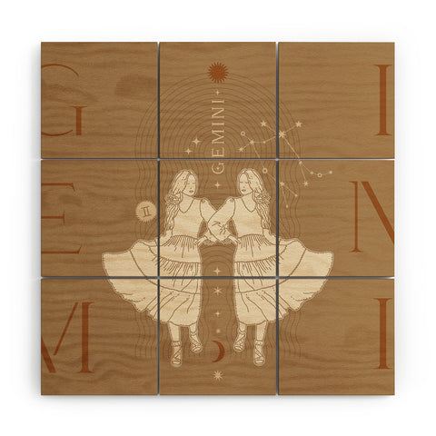Iveta Abolina Zodiac Art Gemini Wood Wall Mural