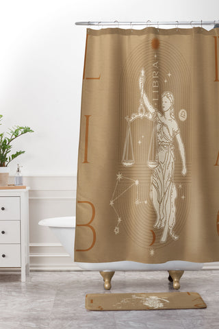 Iveta Abolina Zodiac Art Libra Shower Curtain And Mat