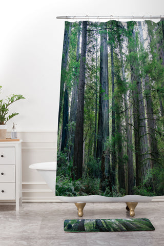 J. Freemond Visuals Among the Giants Shower Curtain And Mat