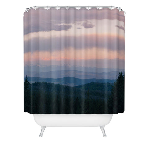 J. Freemond Visuals Backcountry Layer Cake Shower Curtain
