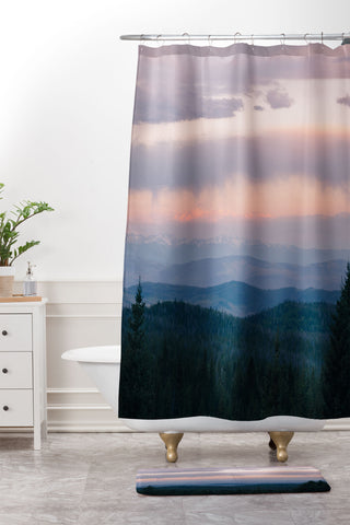 J. Freemond Visuals Backcountry Layer Cake Shower Curtain And Mat