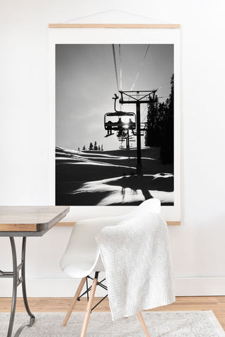 J. Freemond Visuals Chairlift Shadow Play Art Print And Hanger
