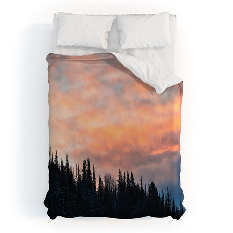 J. Freemond Visuals Fire in the Sky I Duvet Cover