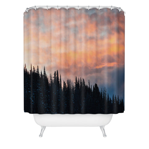 J. Freemond Visuals Fire in the Sky I Shower Curtain