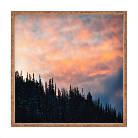 J. Freemond Visuals Fire in the Sky I Square Tray