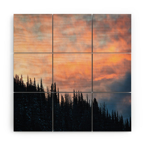 J. Freemond Visuals Fire in the Sky I Wood Wall Mural