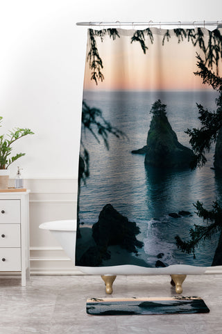 J. Freemond Visuals Secret Beach Shower Curtain And Mat