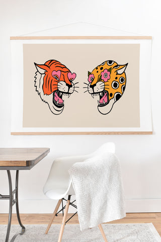 Jaclyn Caris Tiger Cheetah Art Print And Hanger