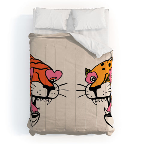 Jaclyn Caris Tiger Cheetah Comforter