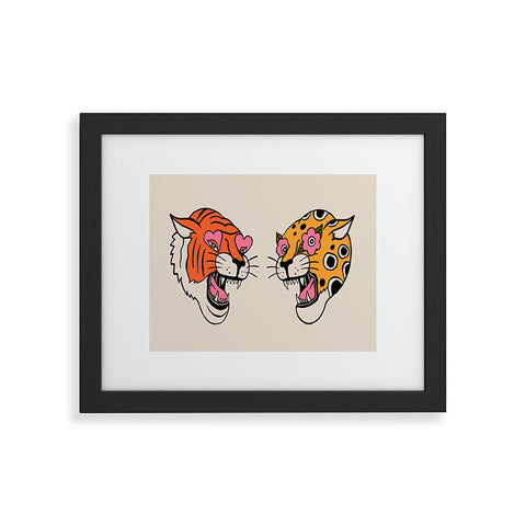 Jaclyn Caris Tiger Cheetah Framed Art Print