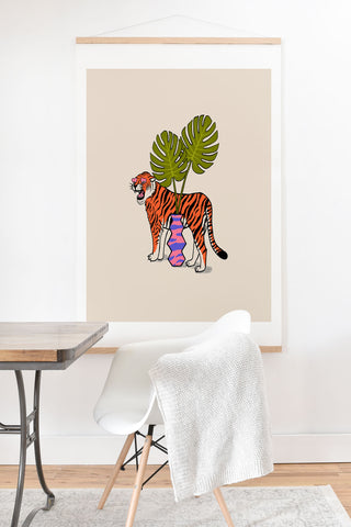 Jaclyn Caris Tiger Plant Art Print And Hanger