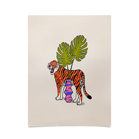 Jaclyn Caris Tiger Plant Poster