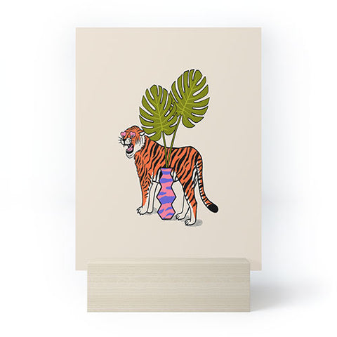 Jaclyn Caris Tiger Plant Mini Art Print