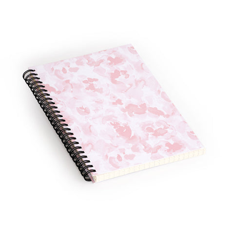 Jacqueline Maldonado Abstract Flora Millennial Pink Spiral Notebook