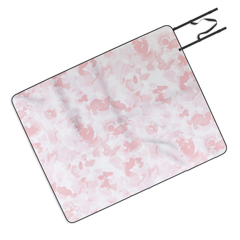 Jacqueline Maldonado Abstract Flora Millennial Pink Picnic Blanket