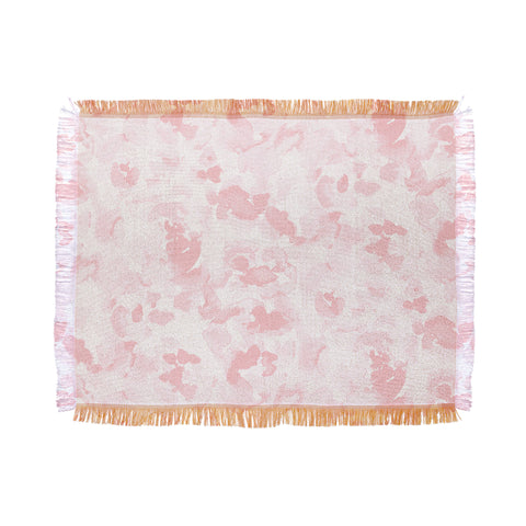 Jacqueline Maldonado Abstract Flora Millennial Pink Throw Blanket