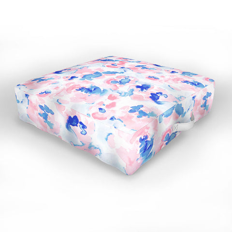 Jacqueline Maldonado Abstract Flora Pastel Outdoor Floor Cushion