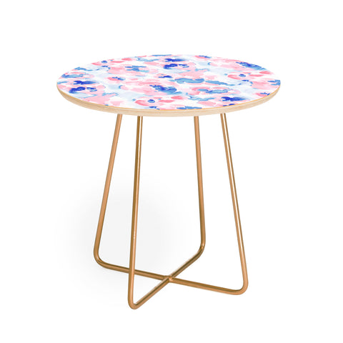 Jacqueline Maldonado Abstract Flora Pastel Round Side Table