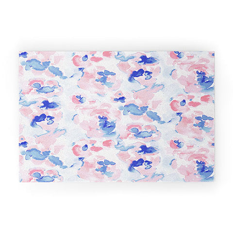 Jacqueline Maldonado Abstract Flora Pastel Welcome Mat