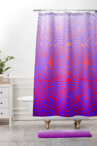 Jacqueline Maldonado Bali Ombre Shower Curtain And Mat