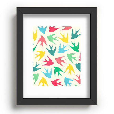 Jacqueline Maldonado Birds Multicolor Recessed Framing Rectangle