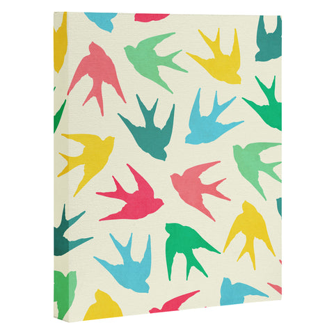 Jacqueline Maldonado Birds Multicolor Art Canvas