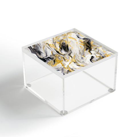 Jacqueline Maldonado Black and Gold Marble Acrylic Box