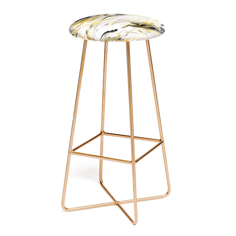 Jacqueline Maldonado Black and Gold Marble Bar Stool