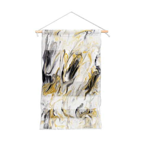 Jacqueline Maldonado Black and Gold Marble Wall Hanging Portrait