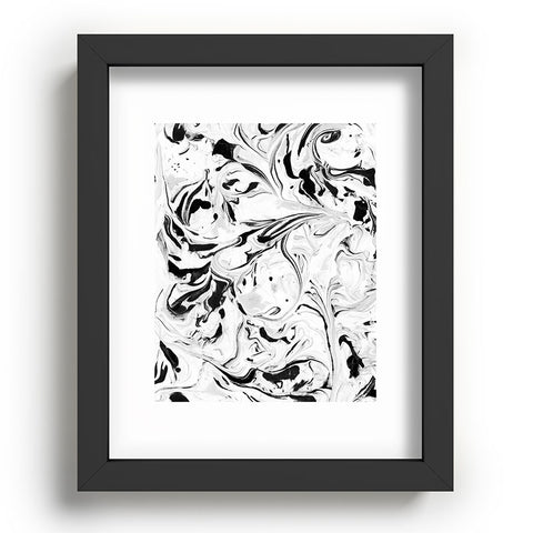 Jacqueline Maldonado Black and White Marble Recessed Framing Rectangle