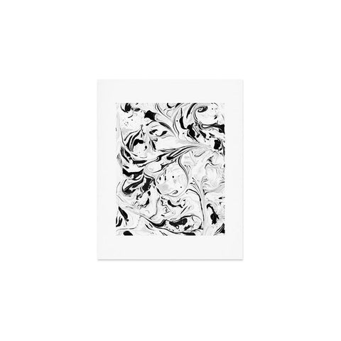 Jacqueline Maldonado Black and White Marble Art Print