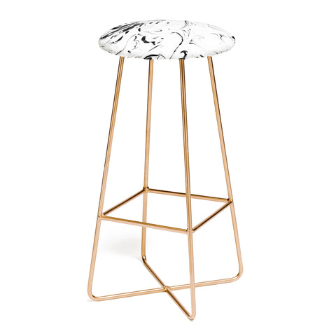 Jacqueline Maldonado Black and White Marble Bar Stool