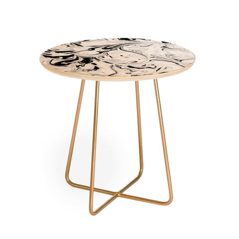 Jacqueline Maldonado Black and White Marble Round Side Table