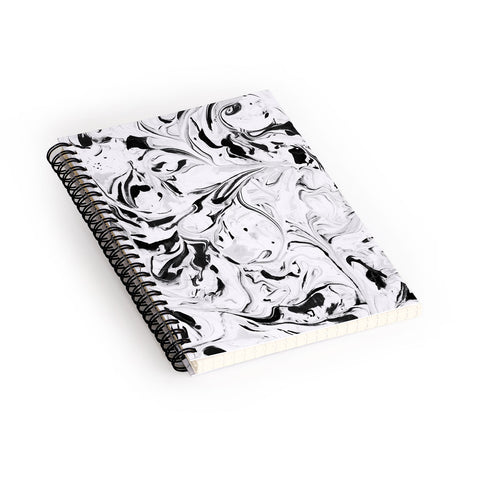 Jacqueline Maldonado Black and White Marble Spiral Notebook