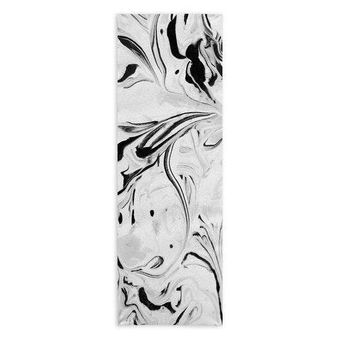 Jacqueline Maldonado Black and White Marble Yoga Towel