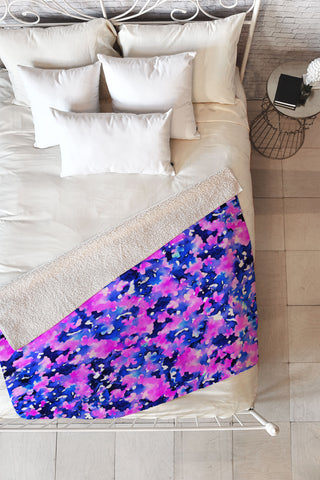 Jacqueline Maldonado Boheme Blue Fleece Throw Blanket