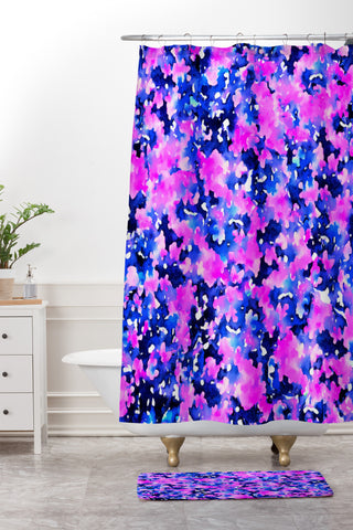 Jacqueline Maldonado Boheme Blue Shower Curtain And Mat