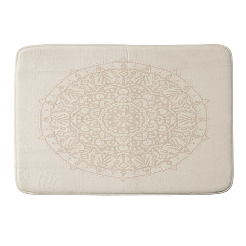 Jacqueline Maldonado Boho Mandala Beige Memory Foam Bath Mat