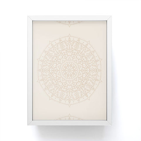 Jacqueline Maldonado Boho Mandala Beige Framed Mini Art Print